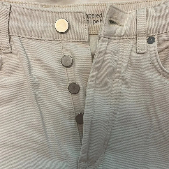 COS Tapered High Rise Jeans in Cream - Picture 4 of 7